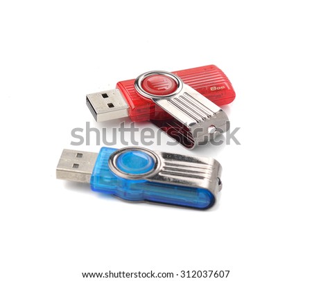 Usb flash memory isolated on the white background - Handy drive - Thumb drive - Portable flash usb drive - usb stick