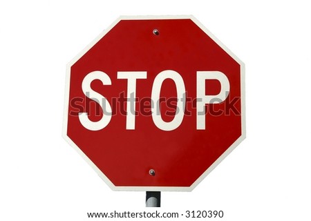Stop Sign on white background