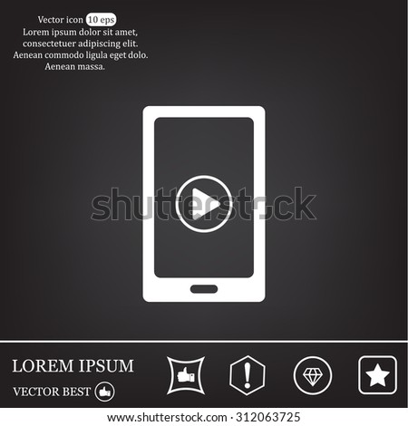 Video on mobile devices. EPS10 vector illustration