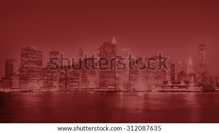 New York City Panorama Night Concept