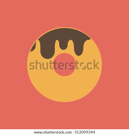 icon of donut. Sweet food vector illustration