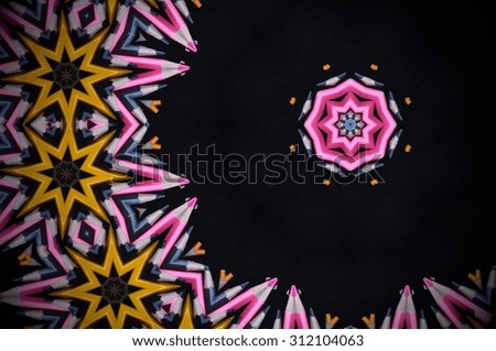 abstract colored pencil background,created technique from colored pencil
,black background