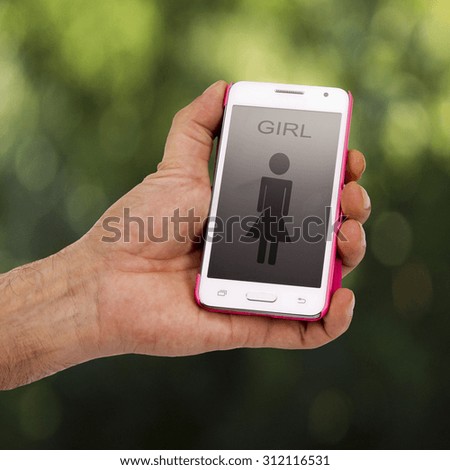 mobile with silhouette inside