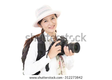 Young woman taking picture 