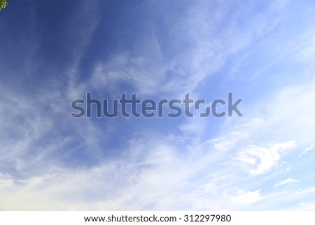 Blue sky with cloud in city of Chiang Mai, Thailand