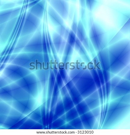 Fantasy rays on blue background