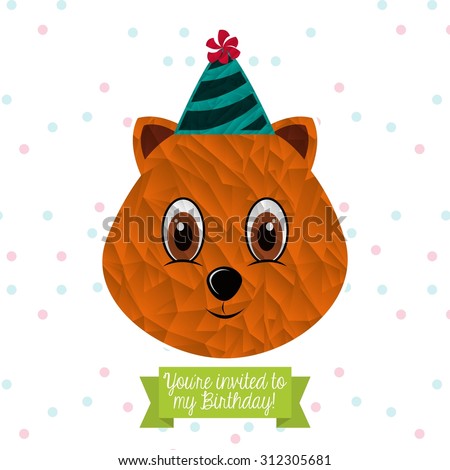 birthday invitation design, vector illustration eps10 graphic 