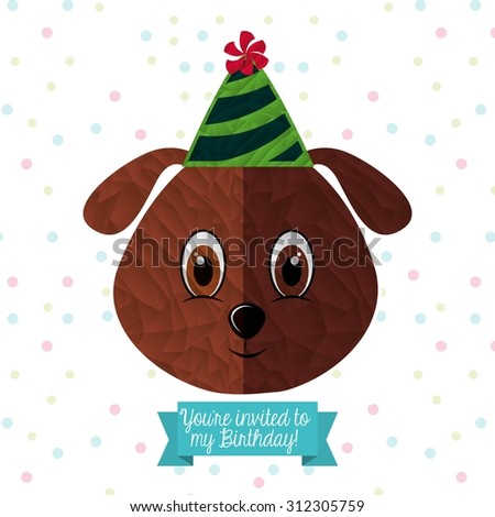 birthday invitation design, vector illustration eps10 graphic 