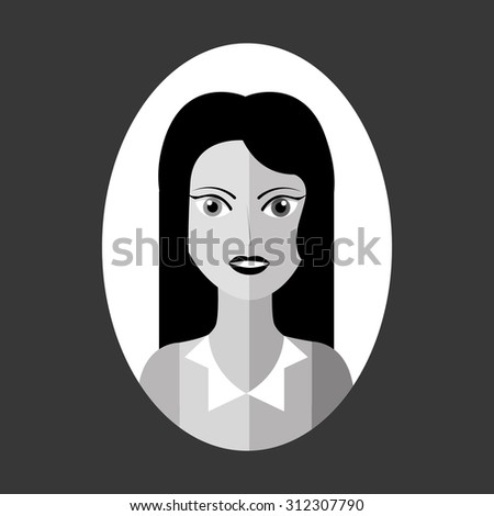 avatar female design, vector illustration eps10 graphic 