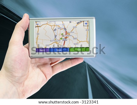 GPS VEHICLE NAVIGATION SYSTEM IN A MAN HAND