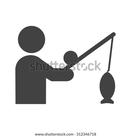 Fishing, river, nature icon vector image. Can also be used for activities. Suitable for use on web apps, mobile apps and print media.