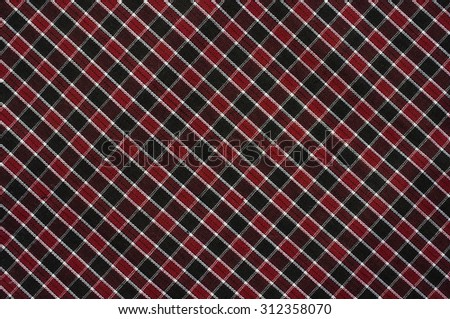 Plaid fabric surface texture
