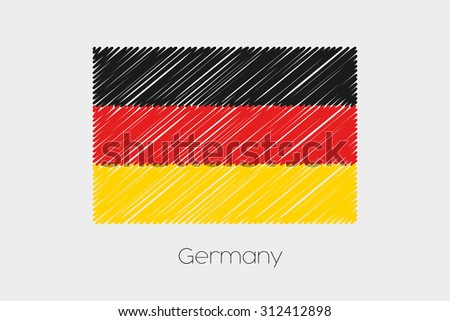 A Scribbled Flag Illustration of the country of Germany