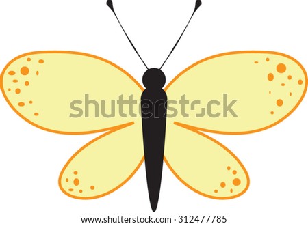 Butterfly - Yellow - Vector - Art
