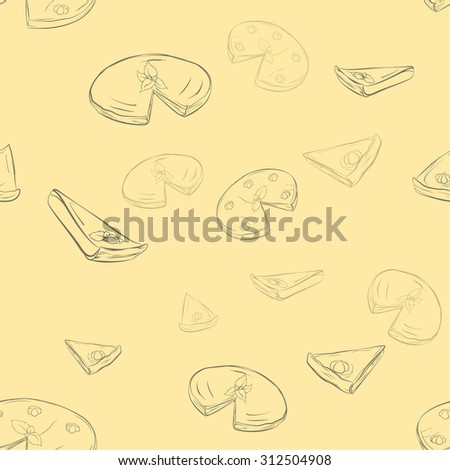 Seamless pattern with  pie. Thanksgiving Day seamless pattern.