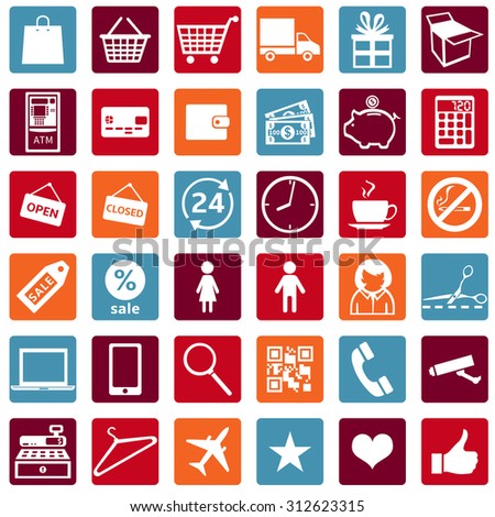 Vector Set of Shopping Icons