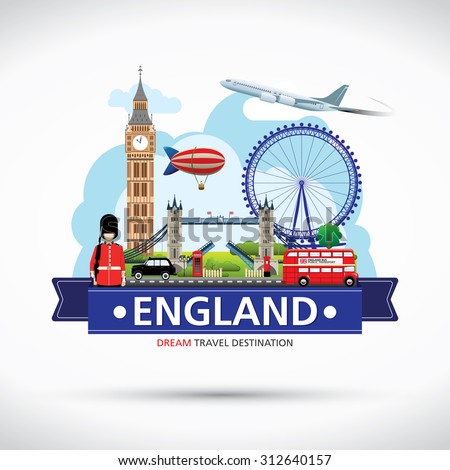 London, England Vector travel destinations icon set, Info graphic elements for traveling to England. Royalty-Free Stock Photo #312640157