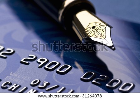 credit card and ink pen Royalty-Free Stock Photo #31264078