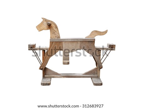 wooden horse for kid to ride