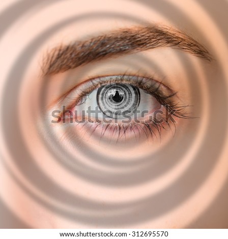 Hypnosis Spiral in eye Royalty-Free Stock Photo #312695570