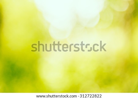 Abstract blur green bokeh background - vintage filter