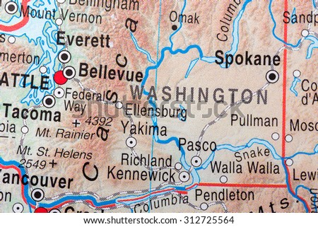 Map view of Washington State
