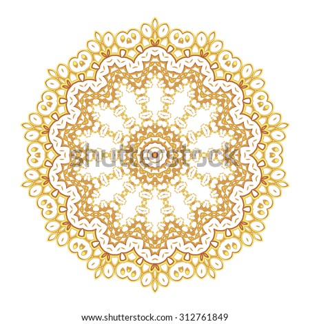 Vintage golden pattern for the cards,  invitations, book page decoration, lace, prints and decorative label design with Islam, Arabic, Indian or ottoman motifs.