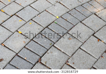 Grey brick floor