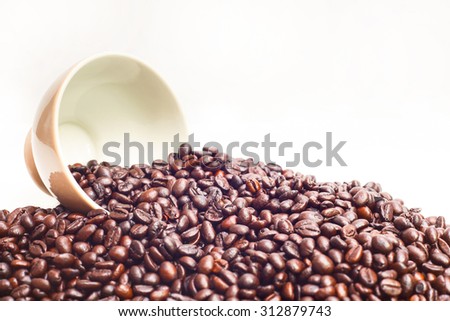 coffee bean in isolate background idea  concept design