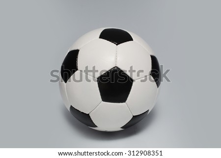 soccer ball on a gray background