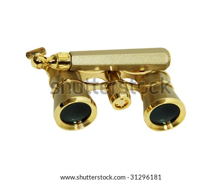 Always be prepared with a golden modern opera glasses used to view distant events - path included