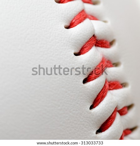 Baseball close up with copy space background