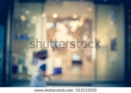 Blurred image for background - Shopping in Seoul street 