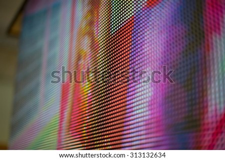 Orange and pink colored LED smd screen - background
