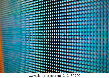 Teal-blue colored LED smd video wall - background