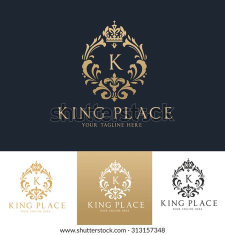 King Place Luxury Crest Royal Logo Template