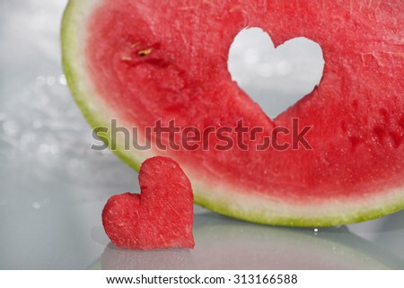 Water-melon with the heart