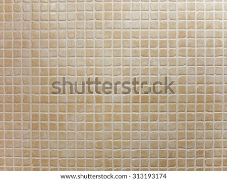 Porcelain pieces mosaic brown background tile pattern