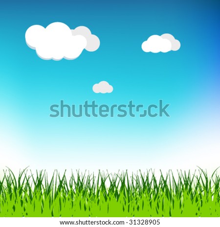grass and sky vector