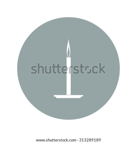 Candle icon. Flat design style modern vector illustration.