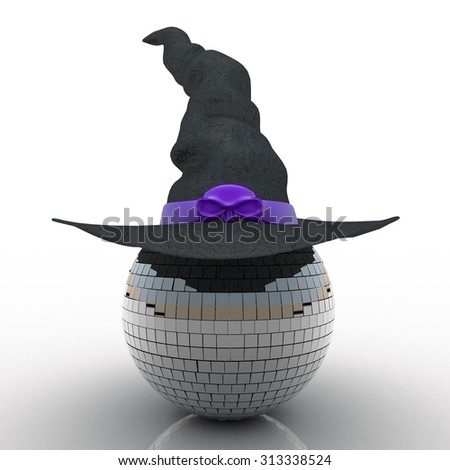 Party ball with witch's hat