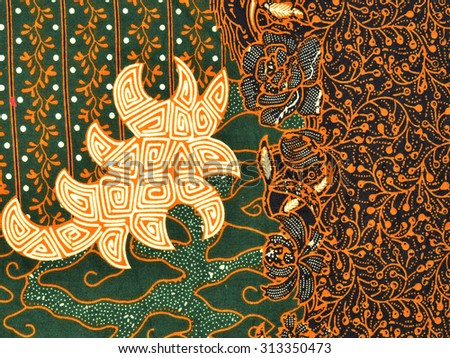 Pattern for traditional clothes include batik