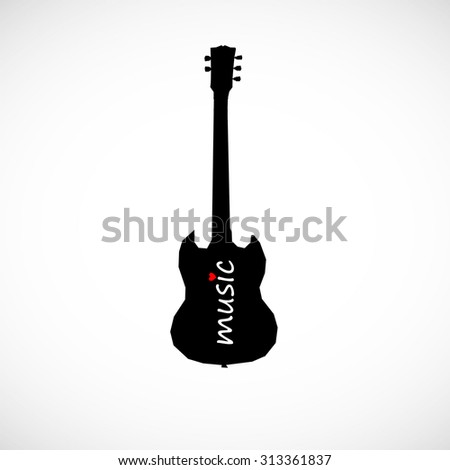 guitar vector music musical acoustic rock illustration