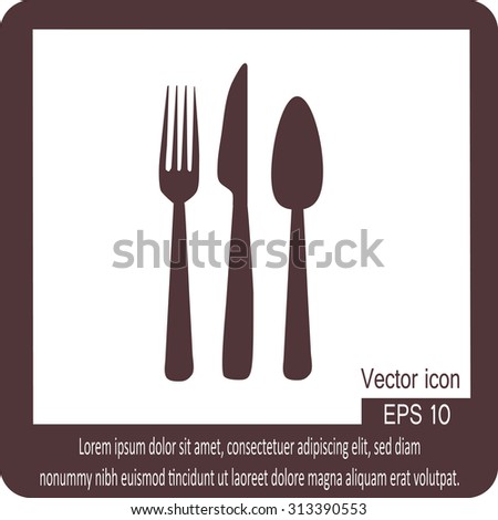 set of silverware in vector design