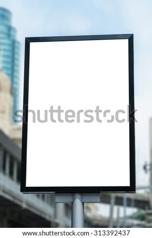 Blank Poster Template in Bangkok, Thailand with clipping path