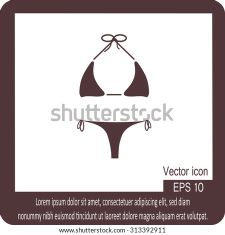 Swimming suit. Single flat icon on white background. Vector illustration.