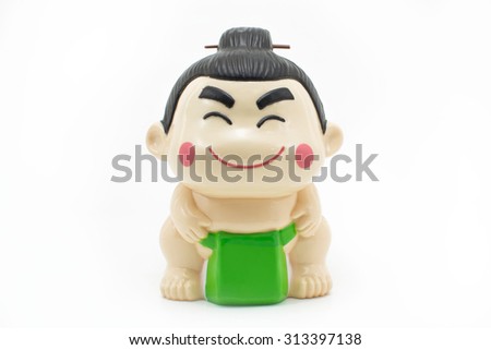 Sumo cartoon, isolated on white