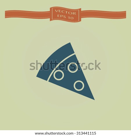 Blue Pizza vector icons 