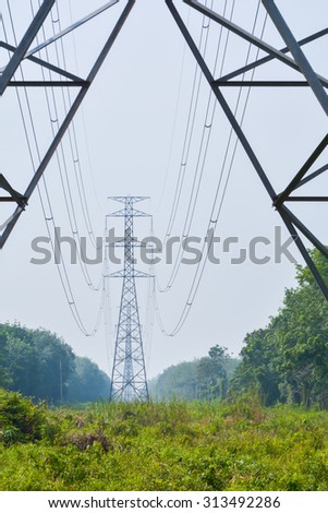 High voltage power pole. Lead to prosperity.