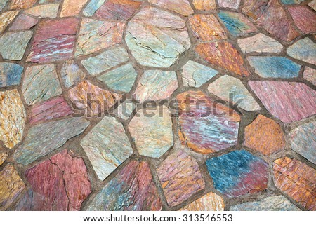 Pattern stone floor for background.